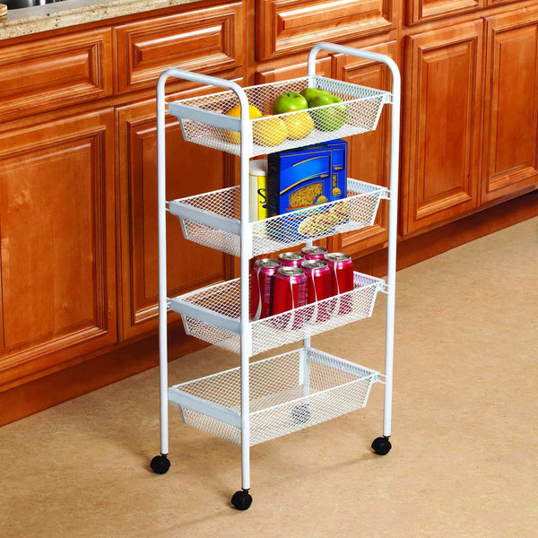 Best kitchen details simplify 4 drawer rolling utility storage cart organizer good for pantry office craft room garage closet classroom more 4 tier