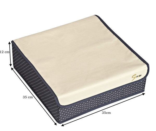 Try topline goods spark premium set of 3 foldable covered drawer organizer closet organizer for socks bras for women underwear baby clothes belts scarves blue