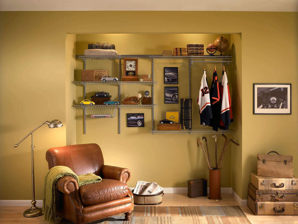 Shop closetmaid 78809 shelftrack 5ft to 8ft adjustable closet organizer kit satin chrome