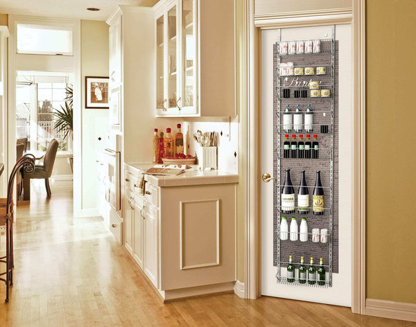 Latest home complete over the door organizer space saving hanging storage shelves for kitchen pantry closet for spices jars cleaning products and more