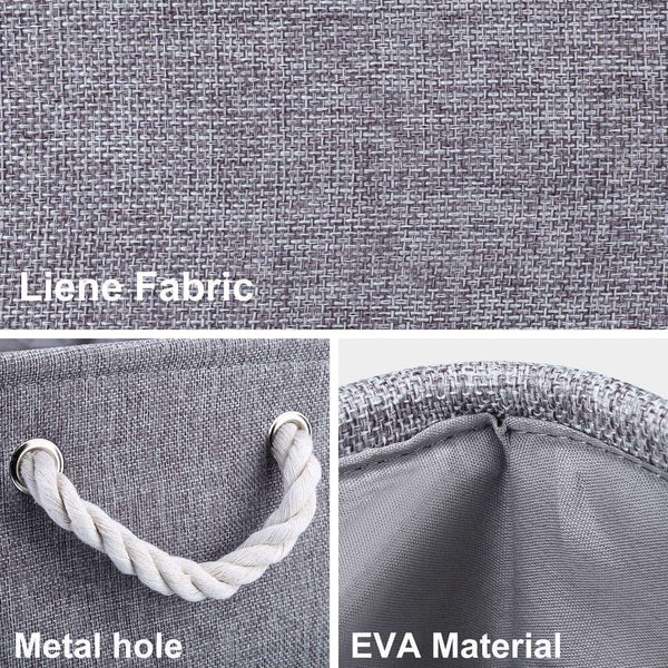 Shop for kedsum fabric storage bins baskets foldable linen storage boxes with handles closet organizers bins cube storage baskets bins for shelves clothes closet nursery gray 3 pack