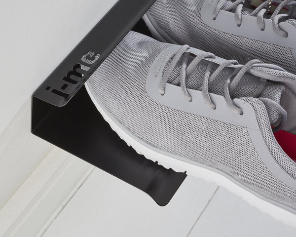 Save on j me horizontal shoe rack wall mounted shoe organizer keeps heels boots sneakers and sandals off the floor a great shoe storage solution for your entryway or closet black 48 inches