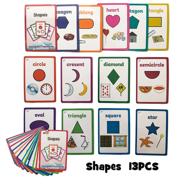18Pcs/Set Farm Animals Kids Montessori Learning English Card Word Card Pocket Flash Card Early Educational Toys For Children