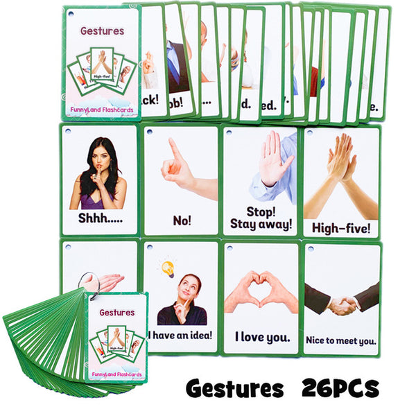 18Pcs/Set Farm Animals Kids Montessori Learning English Card Word Card Pocket Flash Card Early Educational Toys For Children