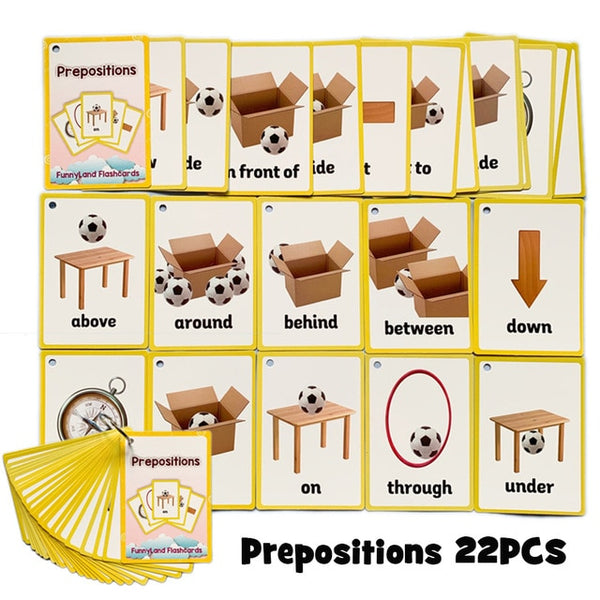 18Pcs/Set Farm Animals Kids Montessori Learning English Card Word Card Pocket Flash Card Early Educational Toys For Children