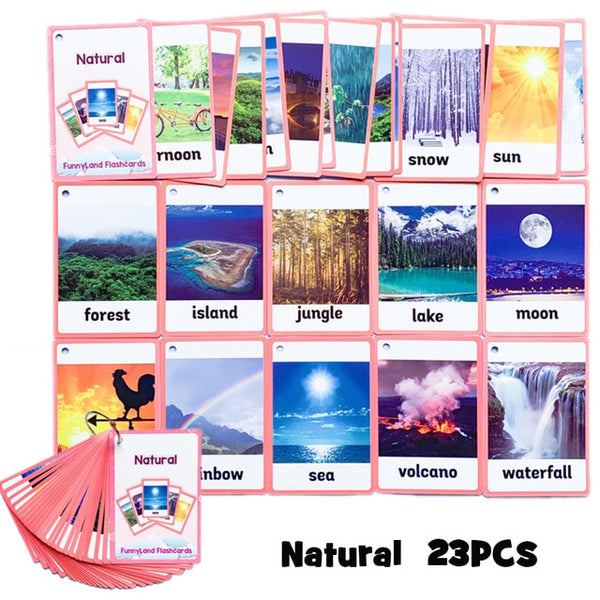 32Pcs/Set Feelings Emotions Illness English Word Card Flash Card Learning Educational Toy For Kids Children Pocket Card Gifts