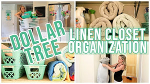 CLEAN WITH ME 2019 // DOLLAR TREE EXTREME LINEN CLOSET ORGANIZATION