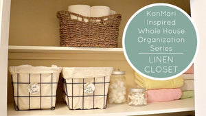 Using Marie Kondo's book 'The Life-changing Magic of Tidying Up' as inspiration for organizing our linen closet