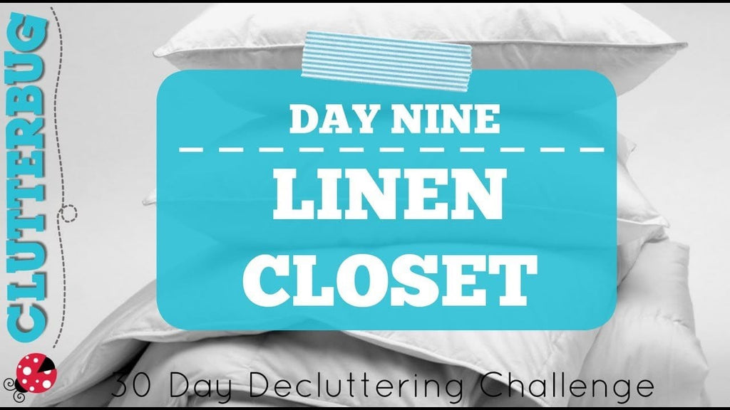 Let's get organized! Day Nine of the 30 Day Decluttering Challenge! Today we are decluttering the linen closet! Let's find old sheets, blankets and towels we are ...