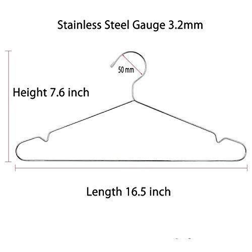Featured yikalu clothes hangers 40 pack stainless steel metal hangers heavy duty wire hangers ultra thin coat hangers closet wardrobe 16 5 inch