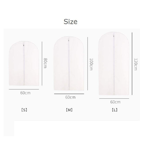 Related monojoy garment bags for storage moth proof hanging clear clothes organizer with zipper dust covers closet translucent wardrobe suit coat peva thicken 5 pack 3medium 2small