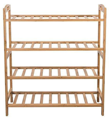 Budget friendly sorbus bamboo shoe rack 4 tier shoes rack organizer perfect bench for hallway entryway mudroom closet bedroom etc