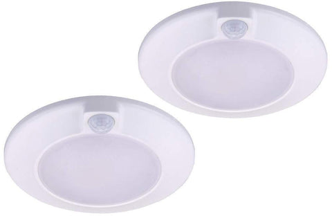 Storage cloudy bay motion sensor ceiling light 120v cri90 10w 5000k bright day light 6 5 inch led flush mount round lighting fixture for garage walk in closet attic pantry wet location white finish 2 pack