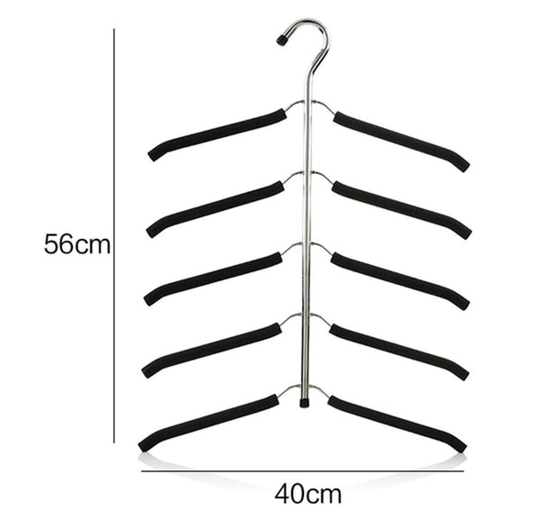 Try jery clothes hangers multi layer clothes rack closet multifunctional hanger seamless slip resistant clothes hanging household hangers black