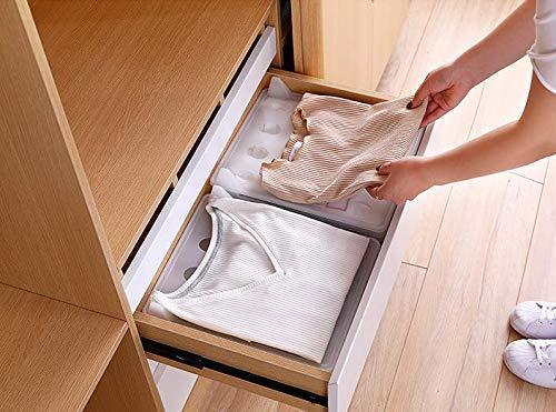 Great closet mess killer l foldable stackable folded t shirt clothing organizer l fold sort laundry system l for drawers dresser shelves suitcase wardrobe cabinets l large jeans pants pack of 5