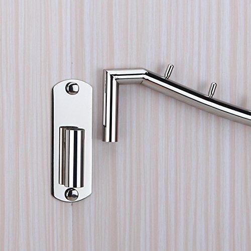 Great hellonexo folding wall mounted clothes hanger rack wall clothes hanger stainless steel swing arm wall mount clothes rack heavy duty drying coat hook clothing hanging system closet storage organizer