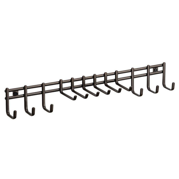 Storage organizer interdesign axis wall mount closet organizer rack for ties belts bronze