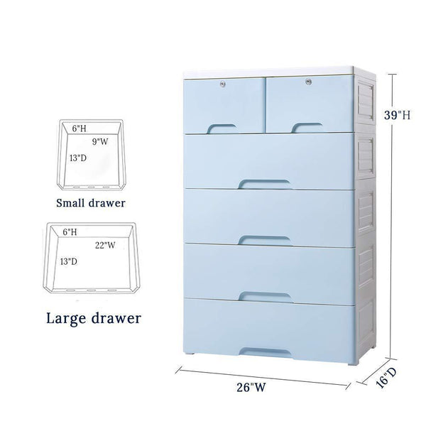 Get nafenai 5 drawer kids storage cabinet home storage drawers with lock wheel plastic bedroom storage bin closet kids toy box clothes storage cabinet