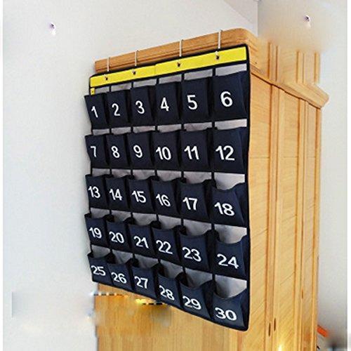 Results lecent numberes classroom pocket chart for cell phones business cards 30 pockets wall door closet mobile hanging storage bag organizer with hooks