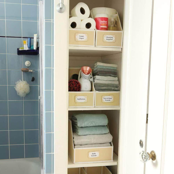 Discover the best g u s ivory linen closet storage organize bins for sheets blankets towels wash cloths sweaters and other closet storage 100 cotton large