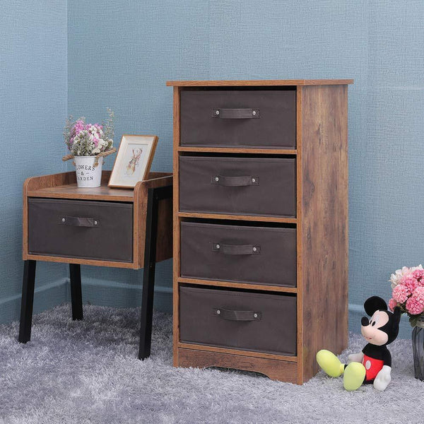 Featured iwell wooden dresser storage tower with removable 4 drawer chest storage organizer dresser for small rooms living room bedroom closet hallway rustic brown sng004f