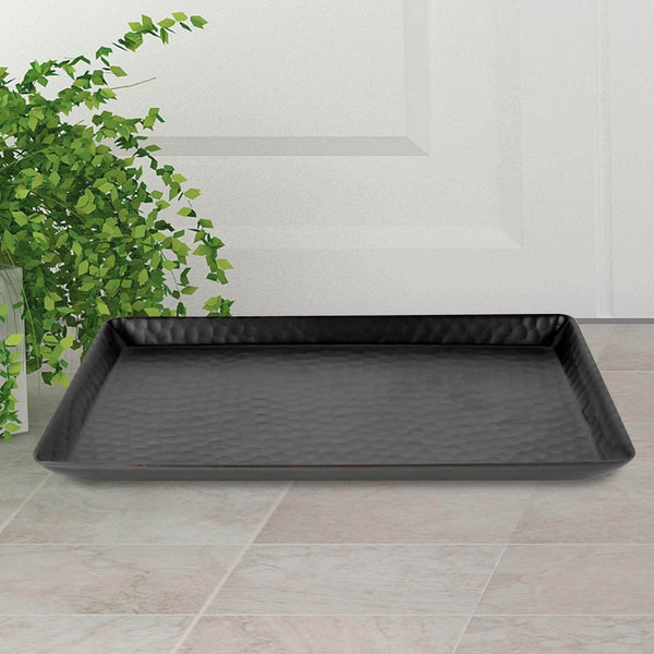 The best nu steel hrt10borb metal vanity tray non slip guest towel board for cosmetics makeup jewelry bathroom kitchen office countertops closets storage organization hammered oil rubbed bronze finish