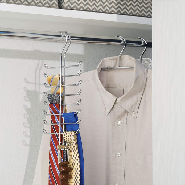 Buy now interdesign classico vertical closet organizer rack for ties belts chrome 06560