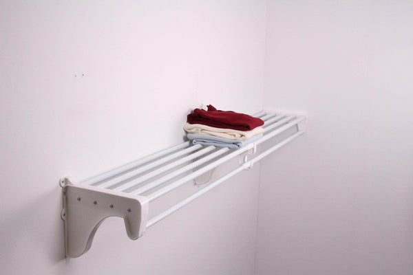 Explore expandable closet rod and shelf units with 1 end bracket finish white