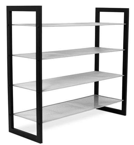 Save on internets best mesh shoe rack 4 tier free standing metal wood shoe organizer closet and entryway fits 16 pairs of shoes black silver