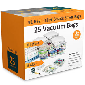 Exclusive everyday home 83 79 vacuum storage bags space saving air tight compression shrink down closet clutter store and organize clothes linens seasonal items 25