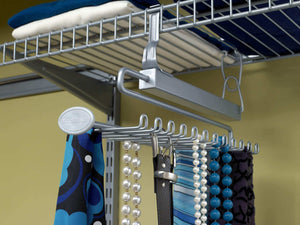 Amazon best closetmaid 78060 sliding tie belt rack for wire shelving satin chrome 1