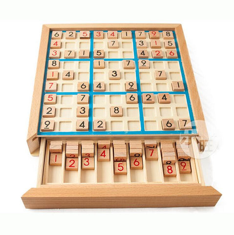 Sudoku Chess Digits 1 to 9 Can Only Put Once in Any Row Line and Check Intelligent Fancy Educational Wood Toys Happy Games Gifts